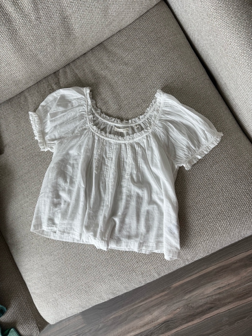 Doen Frederica Top in Salt White - Picture 10 of 13